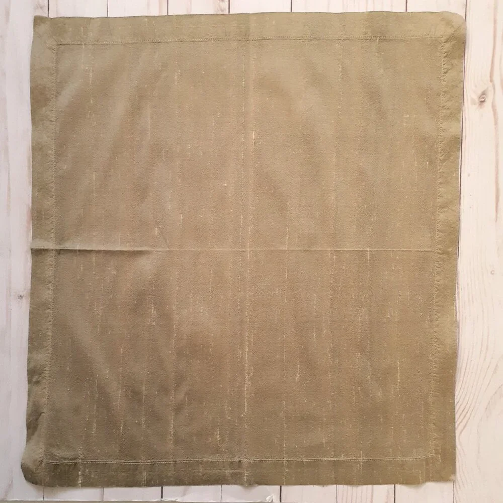 Pottery Barn Silk Napkins - 8 count Gold Brown Ecru